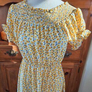 Yellow Floral Umgee Mini Dress